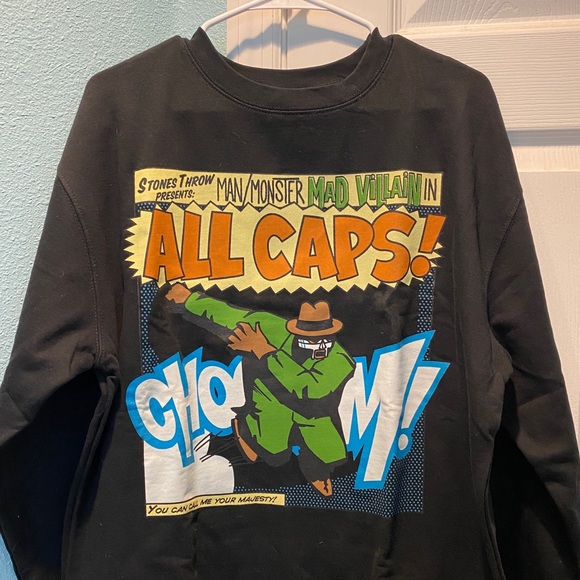 MF DOOM "ALL CAPS" Sweatshirt - Picture 1 of 3